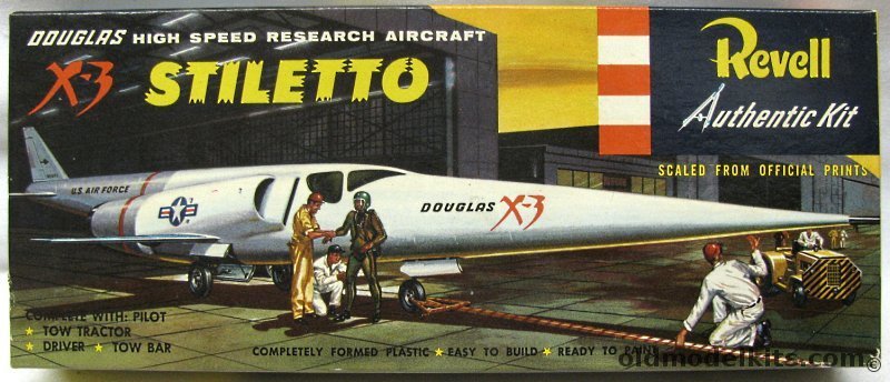 Revell 1/65 Douglas X-3 Stiletto Research Aircraft, H259-89 plastic model kit